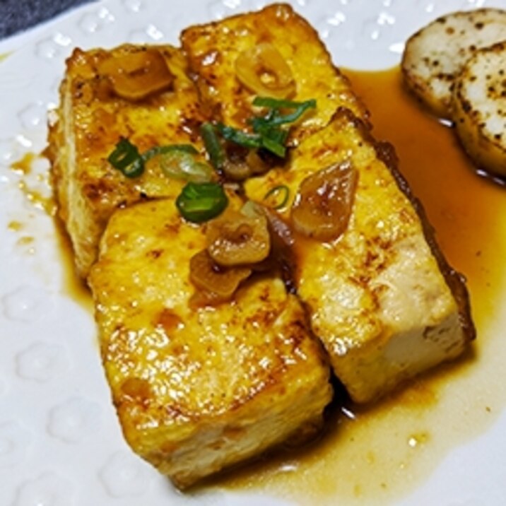 にんにくたっぷり!満足豆腐ステーキ♪